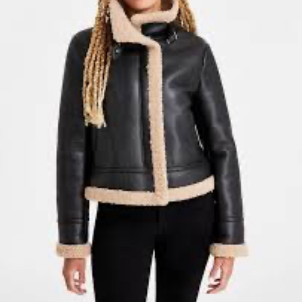 MARALYN & ME faux shearling moto! - Picture 1 of 6
